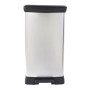 Curver Papelera de pedal Deco rectangular plateada 50 L de , Cubos de la basura y papeleras - Ref: Foro24-443829, Precio: 88,...