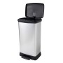 Curver Papelera de pedal Deco rectangular plateada 50 L de , Cubos de la basura y papeleras - Ref: Foro24-443829, Precio: 88,...