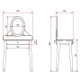 Vipack Mesa tocador para niños Billy con espejo madera blanco de , Tocadores para dormitorios - Ref: Foro24-442690, Precio: 1...