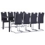 Juego de comedor 9 piezas cuero sintético negro de , muebles para cocinas y comedores - Ref: Foro24-3053165, Precio: 880,46 €...