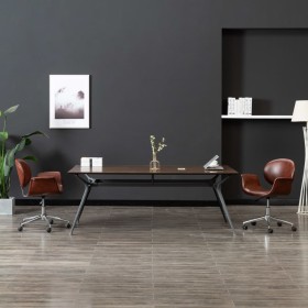 Silla de oficina giratoria de cuero sintético marrón de , Sillas de oficina - Ref: Foro24-3054826, Precio: 171,29 €, Descuent...