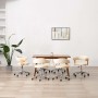 Sillas de comedor giratorias 6 unidades cuero sintético crema de , Sillas de comedor - Ref: Foro24-3054898, Precio: 838,02 €,...