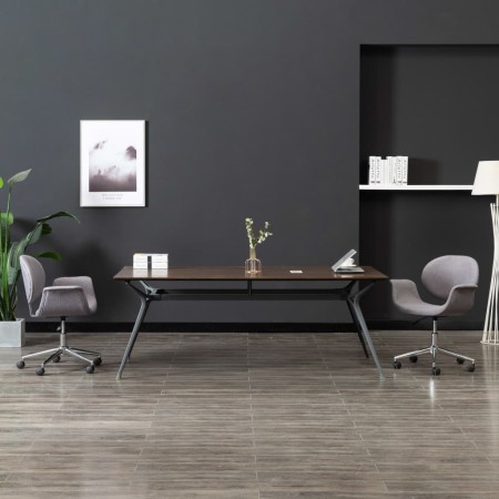 Sillas de comedor giratorias 2 unidades tela gris de , Sillas de comedor - Ref: Foro24-3054866, Precio: 278,42 €, Descuento: %
