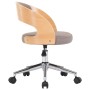 Sillas comedor giratorias 2 uds madera curvada tela gris taupe de , Sillas de comedor - Ref: Foro24-3054923, Precio: 262,98 €...