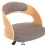 Sillas comedor giratorias 2 uds madera curvada tela gris taupe de , Sillas de comedor - Ref: Foro24-3054923, Precio: 262,98 €...