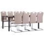 Juego de comedor 9 piezas cuero sintético color capuchino de , muebles para cocinas y comedores - Ref: Foro24-3053171, Precio...