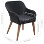 Juego de comedor de jardín 7 piezas ratán sintético negro de , Conjuntos de jardín - Ref: Foro24-3057812, Precio: 949,89 €, D...