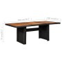Juego de comedor de jardín 7 piezas ratán sintético negro de , Conjuntos de jardín - Ref: Foro24-3057812, Precio: 949,89 €, D...