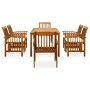 Set comedor de jardín 7 pzas y cojines madera maciza de acacia de , Conjuntos de jardín - Ref: Foro24-3058087, Precio: 712,50...