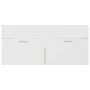 Mueble con lavabo aglomerado blanco y roble Sonoma de vidaXL, Tocadores de baño - Ref: Foro24-3070852, Precio: 275,94 €, Desc...