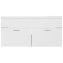 Mueble con lavabo aglomerado blanco y roble Sonoma de vidaXL, Tocadores de baño - Ref: Foro24-3070852, Precio: 294,30 €, Desc...