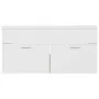Mueble con lavabo aglomerado blanco y roble Sonoma de vidaXL, Tocadores de baño - Ref: Foro24-3070852, Precio: 275,94 €, Desc...