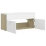 Mueble con lavabo aglomerado blanco y roble Sonoma de vidaXL, Tocadores de baño - Ref: Foro24-3070852, Precio: 275,94 €, Desc...