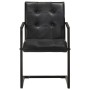 Sillas voladizas de comedor 6 unidades cuero auténtico negro de , Sillas de comedor - Ref: Foro24-3059820, Precio: 926,69 €, ...