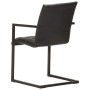 Sillas voladizas de comedor 6 unidades cuero auténtico negro de , Sillas de comedor - Ref: Foro24-3059820, Precio: 926,69 €, ...