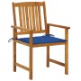 Sillas de jardín con cojines 4 unidades madera maciza de acacia de , Sillas de jardín - Ref: Foro24-3061188, Precio: 329,07 €...