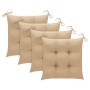 Sillas de jardín con cojines 4 uds madera maciza de acacia gris de , Sillas de jardín - Ref: Foro24-3061258, Precio: 277,55 €...