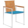 Sillas de jardín con cojines 2 uds madera maciza acacia y acero de , Sillas de jardín - Ref: Foro24-3061492, Precio: 231,35 €...
