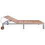 Tumbona con cojín madera maciza de acacia y acero galvanizado de , Tumbonas - Ref: Foro24-3061555, Precio: 275,34 €, Descuent...