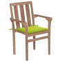 Sillas de jardín 2 uds con cojines verde brillante madera teca de , Sillas de jardín - Ref: Foro24-3062219, Precio: 259,98 €,...