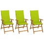 Sillas de jardín plegables 3 uds y cojines madera maciza acacia de , Sillas de jardín - Ref: Foro24-3064100, Precio: 256,74 €...