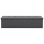 Banco almacenaje plegable lino sintético 150x38x38 gris oscuro de , Bancos para recibidores y almacenamiento - Ref: Foro24-24...