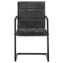 Sillas voladizas de comedor 2 unidades cuero auténtico negro de , Sillas de comedor - Ref: Foro24-321852, Precio: 305,32 €, D...