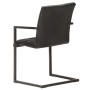 Sillas voladizas de comedor 2 unidades cuero auténtico negro de , Sillas de comedor - Ref: Foro24-321852, Precio: 305,32 €, D...
