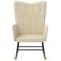 Silla mecedora de tela color crema de , Mecedoras - Ref: Foro24-327613, Precio: 113,34 €, Descuento: %