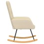 Silla mecedora de tela color crema de , Mecedoras - Ref: Foro24-327613, Precio: 113,34 €, Descuento: %