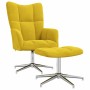 Sillón de relax con taburete terciopelo amarillo mostaza de , Sillones - Ref: Foro24-328135, Precio: 171,55 €, Descuento: %