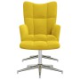 Sillón de relax con taburete terciopelo amarillo mostaza de , Sillones - Ref: Foro24-328135, Precio: 171,55 €, Descuento: %