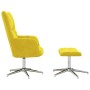 Sillón de relax con taburete terciopelo amarillo mostaza de , Sillones - Ref: Foro24-328135, Precio: 171,55 €, Descuento: %