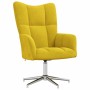 Sillón de relax con taburete terciopelo amarillo mostaza de , Sillones - Ref: Foro24-328135, Precio: 171,55 €, Descuento: %