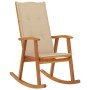 Silla mecedora con cojines madera maciza de acacia de , Sillas de jardín - Ref: Foro24-3064182, Precio: 206,86 €, Descuento: %