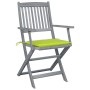 Sillas de jardín plegables 2 uds cojines madera maciza acacia de , Sillas de jardín - Ref: Foro24-3064493, Precio: 128,34 €, ...