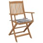 Sillas de jardín plegables 4 uds y cojines madera maciza acacia de , Sillas de jardín - Ref: Foro24-3064631, Precio: 203,18 €...
