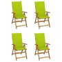 Sillas de jardín reclinables 4 uds madera maciza acacia cojines de , Sillas de jardín - Ref: Foro24-3065358, Precio: 331,38 €...