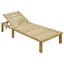 Tumbona con cojín beige madera de pino impregnada de , Tumbonas - Ref: Foro24-3065822, Precio: 129,36 €, Descuento: %