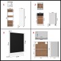 Juego de muebles de cocina 7 piezas madera de ingeniería negro de , Armarios de cocina - Ref: Foro24-3067632, Precio: 479,31 ...