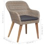 Juego de comedor para jardín 5 piezas marrón de , Conjuntos de jardín - Ref: Foro24-3067825, Precio: 632,49 €, Descuento: %