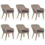 Juego de comedor para jardín 7 piezas marrón de , Conjuntos de jardín - Ref: Foro24-3067827, Precio: 890,71 €, Descuento: %