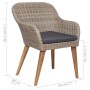 Juego de comedor para jardín 5 piezas marrón de , Conjuntos de jardín - Ref: Foro24-3068774, Precio: 648,41 €, Descuento: %