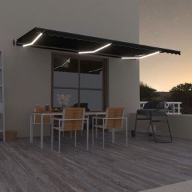 Toldo automático LED sensor de viento gris antracita 600x350 cm de , Toldos - Ref: Foro24-3069254, Precio: 948,25 €, Descuent...