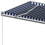 Toldo de pie automático azul y blanco 450x300 cm de , Toldos - Ref: Foro24-3069766, Precio: 574,67 €, Descuento: %