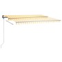 Toldo manual retráctil con LED amarillo y blanco 450x350 cm de , Toldos - Ref: Foro24-3069843, Precio: 519,51 €, Descuento: %