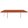 Toldo automático LED sensor de viento naranja marrón 6x3,5 m de , Toldos - Ref: Foro24-3070295, Precio: 1,00 €, Descuento: %