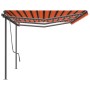 Toldo automático LED sensor de viento naranja marrón 6x3,5 m de , Toldos - Ref: Foro24-3070295, Precio: 1,00 €, Descuento: %