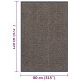 Felpudo de nudo marrón oscuro 80x120 cm de vidaXL, Felpudos - Ref: Foro24-326940, Precio: 32,38 €, Descuento: %