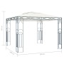 Cenador con tira de luces LED 300x300 cm crema de , Carpas y cenadores - Ref: Foro24-3070338, Precio: 305,22 €, Descuento: %